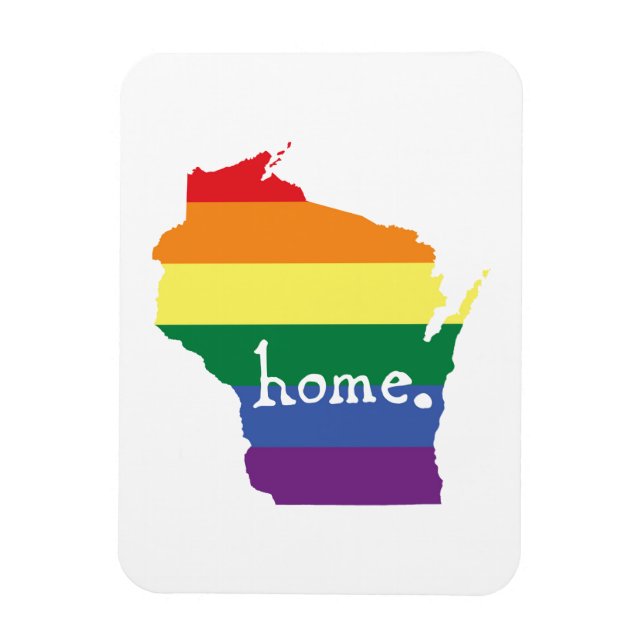 Íman Orgulho gay de Wisconsin | Mapa do lar (Vertical)