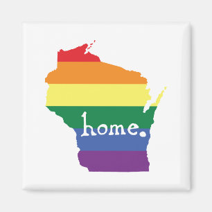 Íman Orgulho gay de Wisconsin Mapa do lar