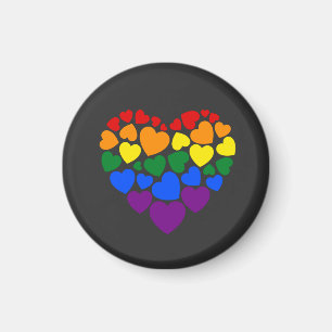 Íman Orgulho - gay do arco-íris cor coração para amor