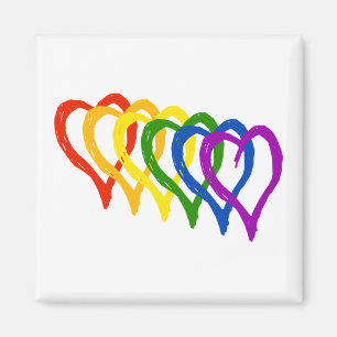 Íman Orgulho Gay do Dia dos Namorados Corações Camadas