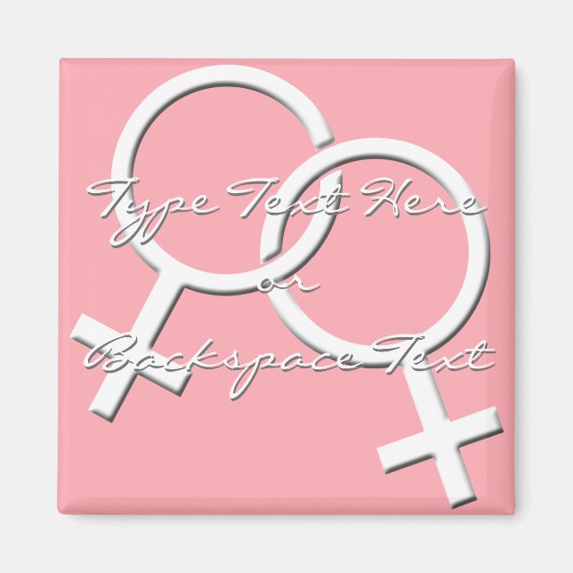 Íman Orgulho gay Imãs de geladeira Lésbica Lady Love Ma (Frente)