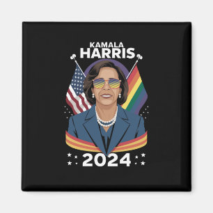 Íman Orgulho gay Kamala Harris 2024 Vice-Presidente LGB