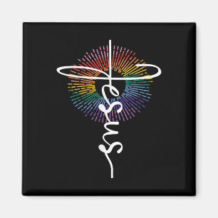 Íman Orgulho Gay Lésbica Queer LGBTQ Jesus Cristão Reli