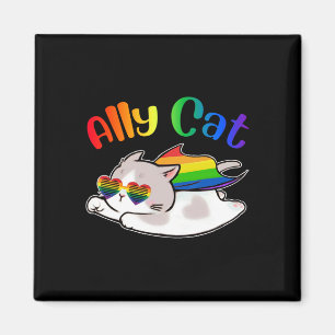 Íman Orgulho gay Mês Engraçado Ally Cat Purride Lgbtq