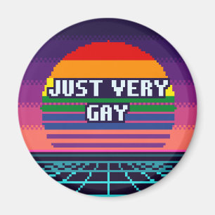 Íman Orgulho Gay Muito Pixel Magnet