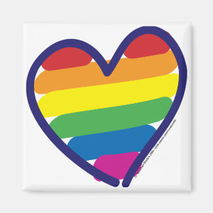 Íman Orgulho gay Rainbow Heart