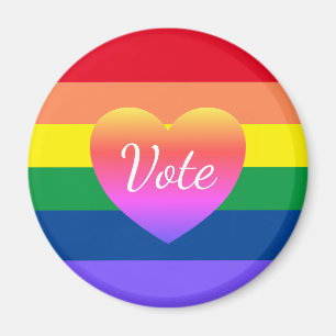 Íman Orgulho gay Rainbow Vote Político 2024
