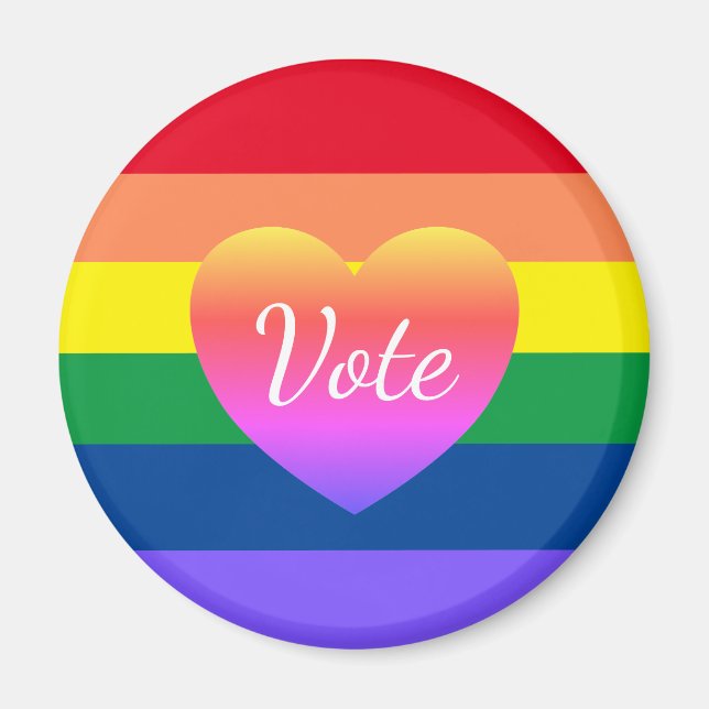 Íman Orgulho gay Rainbow Vote Político 2024 (Frente)