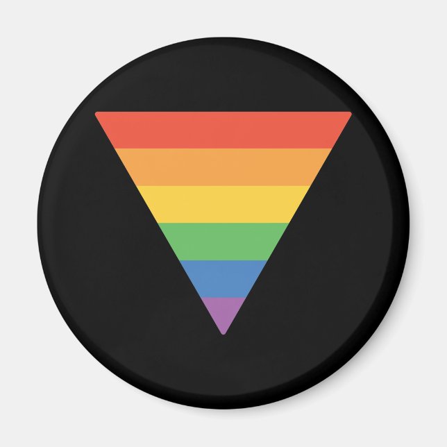 Íman Orgulho gay Triângulo arco-íris (Frente)