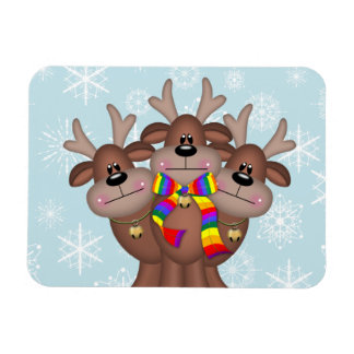 Íman Orgulho gay Whimsic Christmas Reindeer