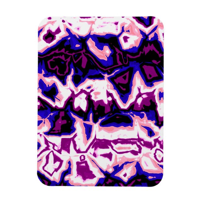 Íman Orgulho Genderfluid Listras Mármore Funky Boho Ret (Vertical)
