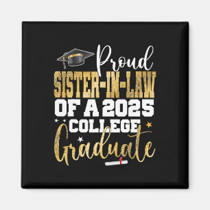 Íman Orgulho Irmã-da-Lei 2025 Formando College Graduati