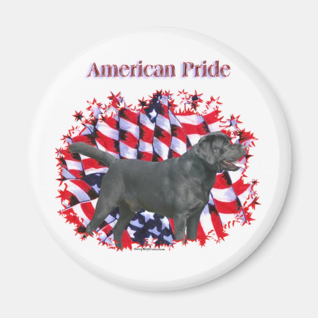Íman Orgulho Labrador Negro - Magnet (Frente)