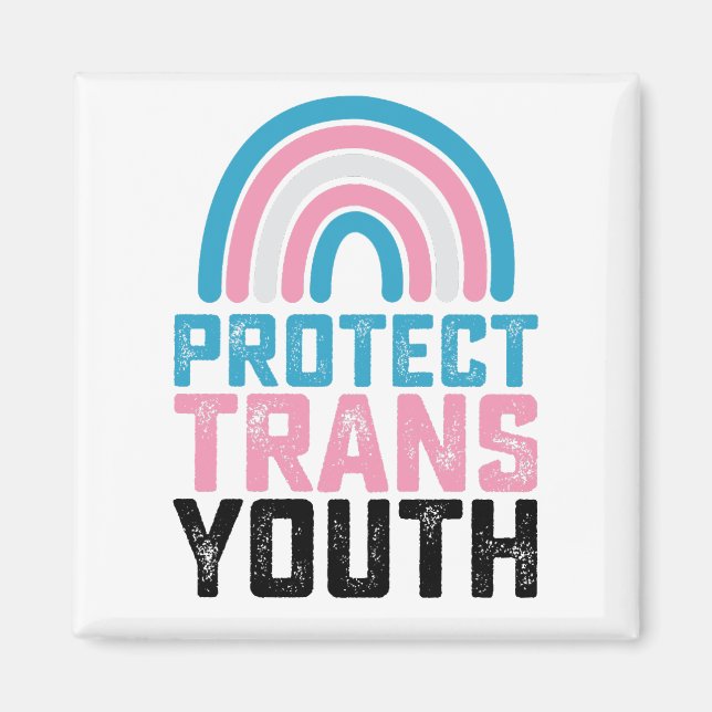 Íman Orgulho LGBT Proteja Jovens Trans Transgénero Cria (Frente)