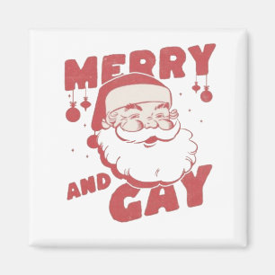 Íman Orgulho LGBTQ de Natal Engraçado e feliz