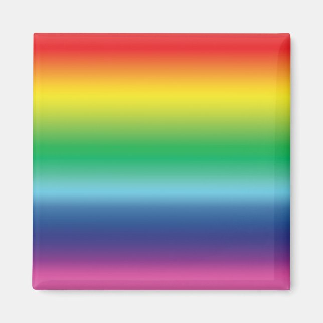 Íman Orgulho lgbtq lgbt arco-íris cores ímã (Frente)