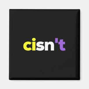 Íman Orgulho Lgbtq Não Binário Cisnt, Enby Presente _ N