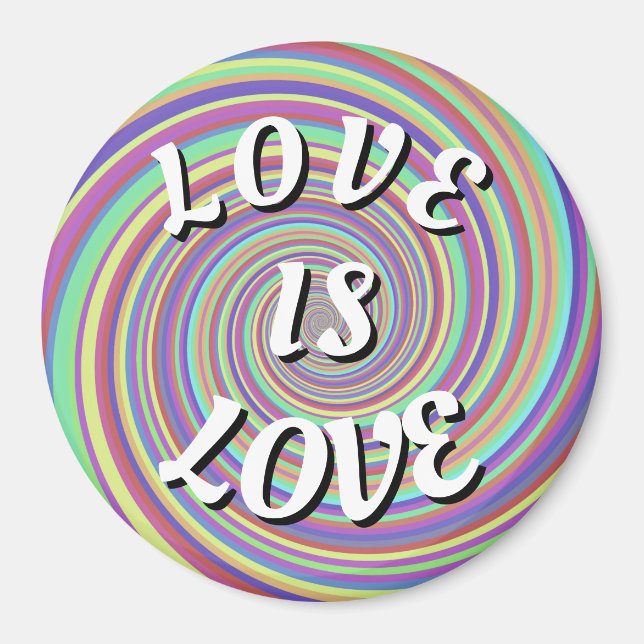 Íman Orgulho Love Is Love Ímã (Frente)