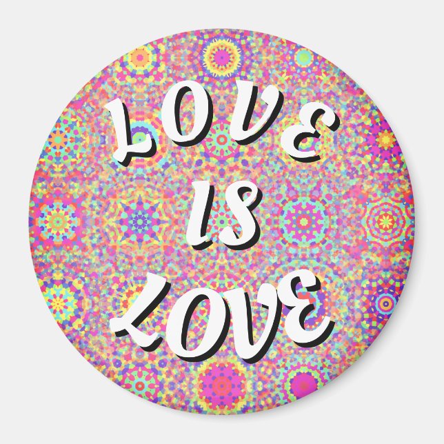 Íman Orgulho Love Is Love Ímã (Frente)