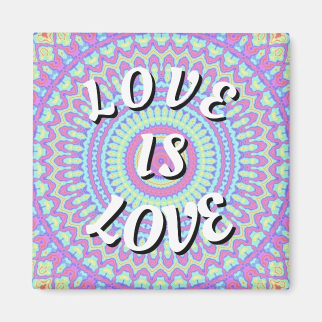 Íman Orgulho Love Is Love Ímã (Frente)