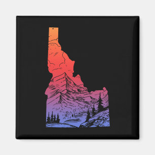 Íman Orgulho Montanhas Idaho Mapa do Estado Caminhada A
