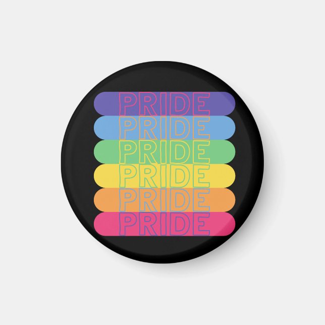 Íman Orgulho nas cores do arco-íris (Frente)