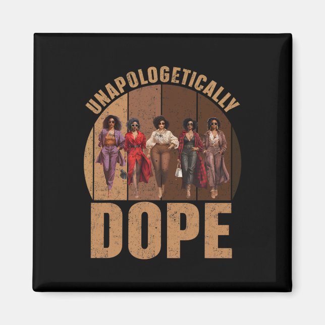 Íman Orgulho Negra Indesculpável de Drogas Afro Black H (Frente)