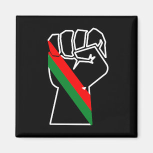Íman orgulho negro punho vermelho verde bandeira pan-af