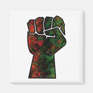 Íman orgulho negro punho vermelho verde bandeira pan-af