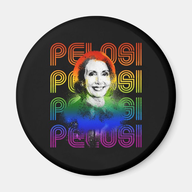 Íman Orgulho Pelosi Retro (Frente)