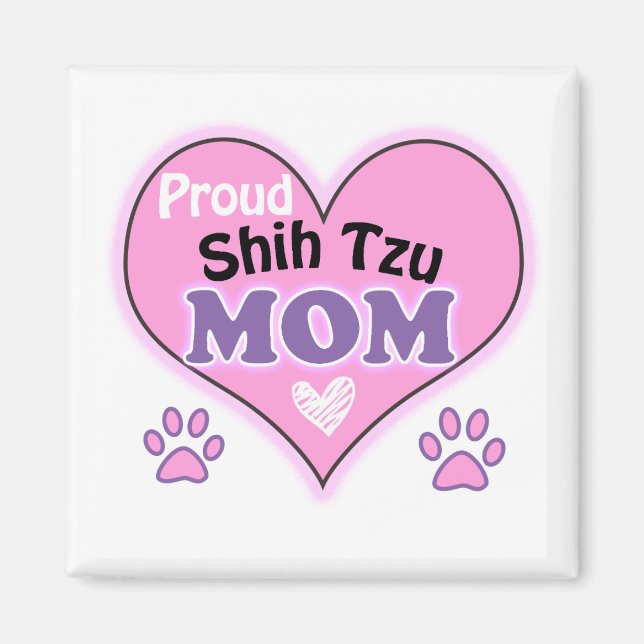 Íman Orgulho Shih Tzu mãe (Frente)
