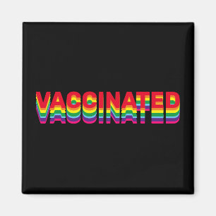 Íman Orgulho vacinado lgbt arco-íris cores preto