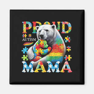 Íman Orgulhosa Autismo Mamãe Ursa Adora Autismo Família
