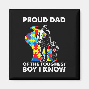 Íman Orgulhosa Autismo, Pai-Pai E Filho Autismo Sensibi