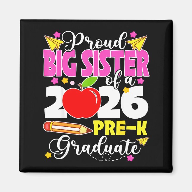 Íman Orgulhosa irmã mais velha de mães graduadas no pré (Frente)