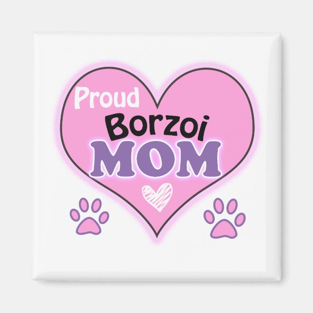 Íman Orgulhosa mãe Borzoi (Frente)