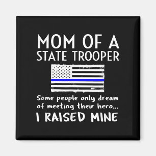Íman Orgulhosa Mãe da Polícia Estadual Thin Blue Line A