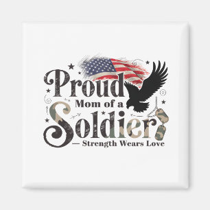 Íman Orgulhosa Mãe Militar Orgulho Soldado Arte