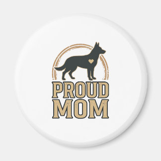 Íman Orgulhosa Mãe Silhueta de Cachorro Design Vetorial