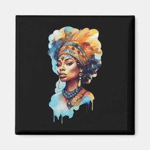 Íman Orgulhosa Mulher Afro-Americana Nativa Espiritual 