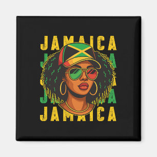 Íman Orgulhosa Mulher Negra Afro Patriótica Jamaicana J