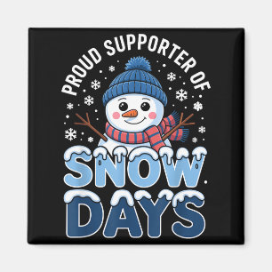 Íman Orgulhoso Apoiador Dias de Neve Boneco de Neve Ama