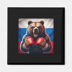 Íman Orgulhoso Boxeador Urso Russo Rússia Kickboxer Box