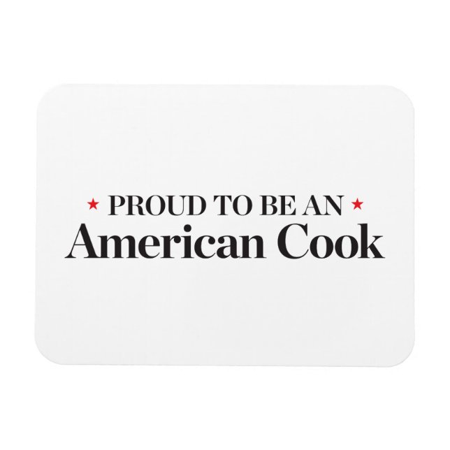 Íman Orgulhoso de ser cozinheiro americano (Horizontal)