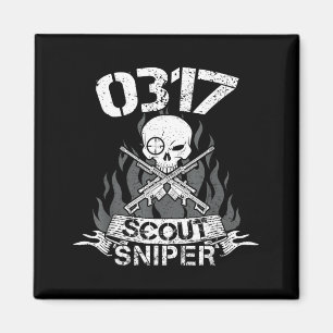 Íman Orgulhoso MOS 0317 Veterano de Tiro de Reconhecime