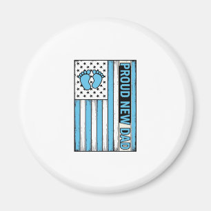 Íman Orgulhoso Novo Pai Bebê Pés Bandeira Vetor Design_