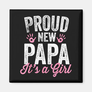 Íman Orgulhoso Novo Papai É Uma Menina Pai Prestes a Se
