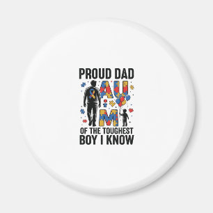 Íman Orgulhoso Pai Autismo Menino Mais Difícil Design V