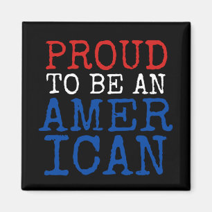 Íman Orgulhoso ser um americano em branco e azul