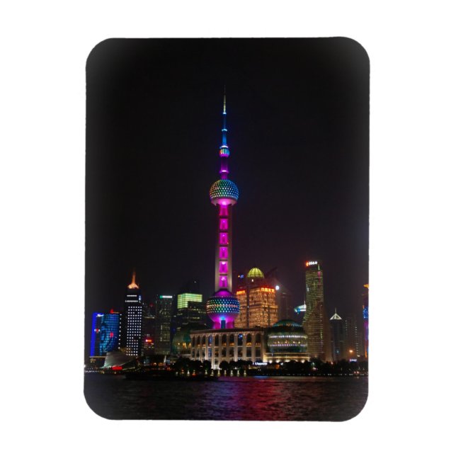 Íman Oriental Pearl Tower - Xangai, China - Magnet (Vertical)